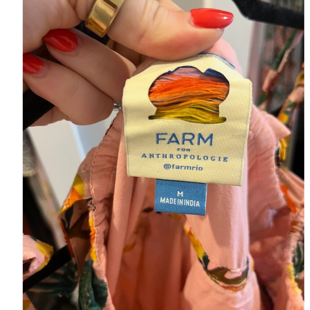 Farm Rio Square-Neck Tiered-Maxi Dress - Picture 3 of 4